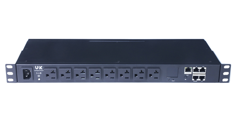 VK Easy Rack PDU, Switched, 1U, 1 Phase, 10A,8xNEMA5-15R, IEC60320 C14 inlet