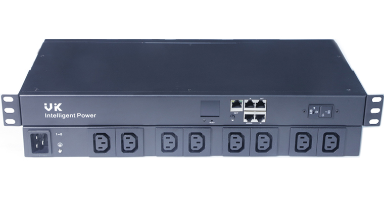 VK Easy Rack PDU, Switched, 1U, 1 Phase, 4kW, 250V, 16A, 8x C13 outlets, IEC60320 C20 inlet